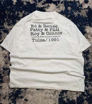 Vintage 1991 Tulsa Graphic T-Shirt Hanes Fifty-Fifty Size XL